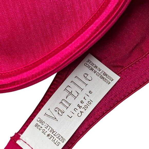 NWT Van Elle “Illuminator” Contour Underwire Bra – 36C (Robin Red) - Picture 6 of 7